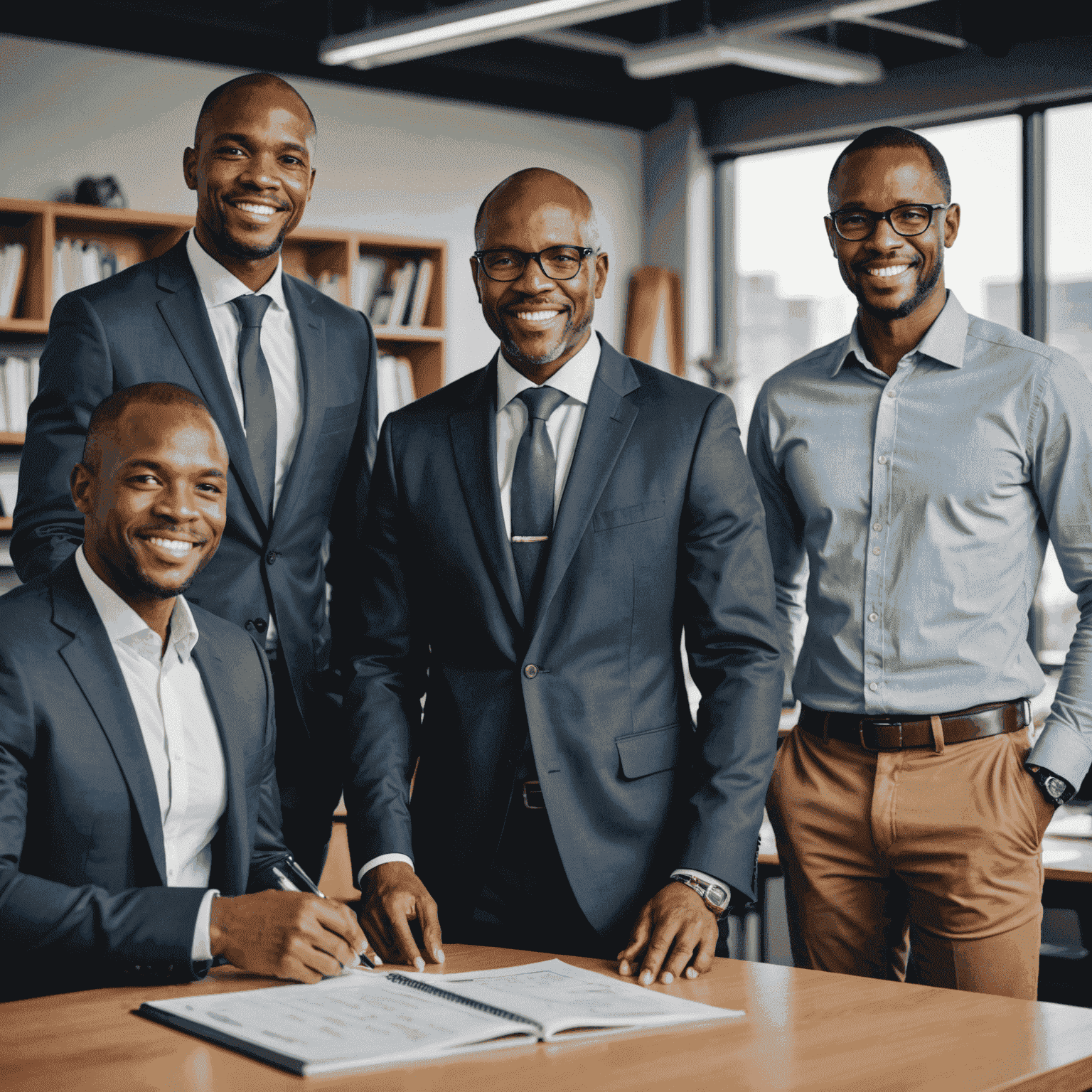 An image showing successful South African entrepreneurs, with a focus on their determination and the support they received from expert consulting services