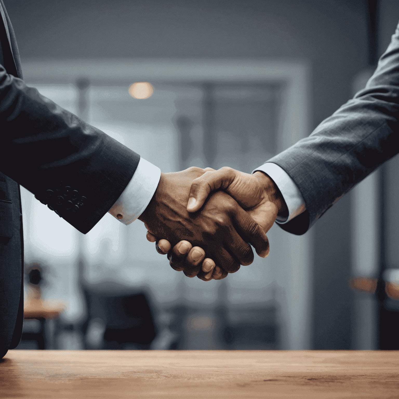 A handshake between a business consultant and a South African entrepreneur, symbolizing a partnership for growth.